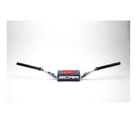Spedizione Gratis Manubrio SCAR O² 85sx/tc85 Ø28,6mm Bianco Blu Protettore
