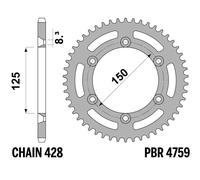Spedizione Gratuita Corona PBR Acciaio Standard 428 Per Moto Ricambi Accessori