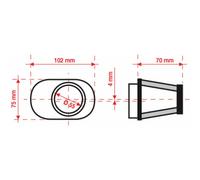 Spedizione Gratuita Filtro Aria BMC Tapered Offset-Destro Ø55mm-FBPF55-70R Per