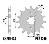 Spedizione Gratuita Pignone PBR Acciaio Standard 2166-Passo 428 Per Moto Ricambi
