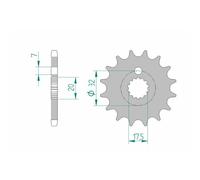 Spedizione Gratuita Piñon Afam Acciaio Standard 85200-Passo 428 Per Moto Ricambi