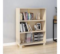 Spedizione rapida: libreria aperta, autoportante, per la conservazione e la presentazione, adatta per soggiorno, camera da letto, casa, ufficio, libreria, marrone miele, 85 x 35 x 112 cm, legno