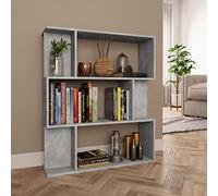 Spedizione rapida: libreria aperta, autoportante, per la conservazione e la presentazione, adatta per soggiorno, camera da letto, casa, ufficio, libreria/divisorio, grigio cemento, 80 × 24 × 96 cm