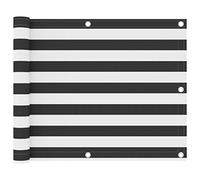 (spedizione veloce) Protezione solare per giardini, piscine, pasti all'aperto, tetti, cortili e balconi, protezione per la privacy del balcone, antracite e bianco, 75 x 300 cm, tessuto Oxford