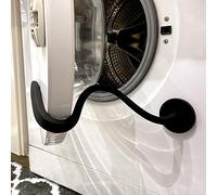 Spedtees - Supporto per porta lavatrice con coperchio a rondella flessibile, per mantenere la porta aperta la rondella per mantenerla asciutta, colore: Nero