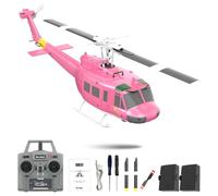SpedUpX C032 UH-1 Huey Flybarless RC Era Elicotteri per adulti principianti, scala 1/48 6CH 2.4G stabilizzazione giroscopio a 6 assi, con mantenimento dell'altitudine e volo invertito 3D per gli