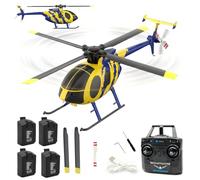 SpedUpX C184 RC elicottero a 4 canali Aileronlos, elicottero ritratto con barometro, flusso ottico, modalità 6G, start/atterraggio a una chiave (4 batterie)