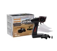 SpedUpX Mini auto da corsa in scala 1/76, 2,4 G RC 3CH elettrico RWD Monster Truck della polizia, regalo di compleanno per adulti (bianco e nero)