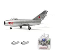 SpedUpX MinimumRC MiG-15 Micro EDF Jet 30mm 2S, aereo RC a 4 canali con stabilizzazione giroscopica, fusoliera EPS, carrello retrattile (motore a spazzole/comando del gas destro/2 batterie)
