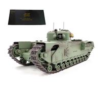 SpedUpX Modello di veicolo militare RC, scala 1/16 2.4G RC Churchill Main Battle Tank modello di veicolo militare a infrarossi (versione base/verde militare)
