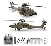 SpedUpX RC ERA C170 AH-64D Apache RC Elicottero RC 1/48 2,4 GHz 6CH Flybarless modello con Optical Flow TOF mantenimento dell'altezza motore brushless (verde militare, 3 batterie)