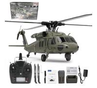 SpedUpX YUXIANG YXZNRC F09 RC Elicottero per adulti, 1/47 2.4G 6CH Brushless Direct Drive Aerei Militari, RC Airplane Toy Gift (RTF Edition/Army Green)
