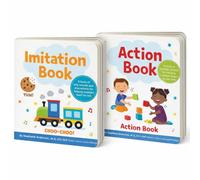Speech Development Books for Toddlers 1-3 - 2 Book Starter Set for Early Language Learning (Imitation & Action Words) - Support for Late Talkers & Communication Skills