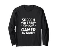 Speech Therapist by Day Gamer by Night Language Pathology Maglia a Manica