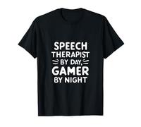 Speech Therapist by Day Gamer by Night Language Pathology Maglietta