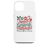 Speech Therapy Christmas Speech Therapist Custodia per iPhone 13