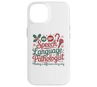 Speech Therapy Christmas Speech Therapist Custodia per iPhone 14