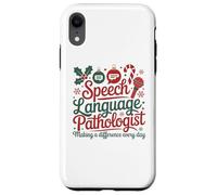 Speech Therapy Christmas Speech Therapist Custodia per iPhone XR
