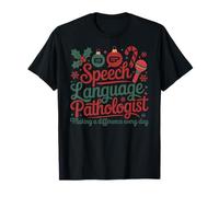 Speech Therapy Christmas Speech Therapist Maglietta