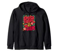 Speech Therapy is My Jam Boho Floral | SLP Speech Therapist Felpa con Cappuccio