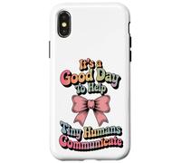 Speech Therapy SLP Help Tiny People Communicate Coquette Custodia per iPhone X/XS