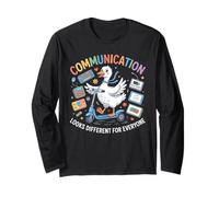 Speech Therapy SLP Silly Goose Communication Looks Different Maglia a Manica