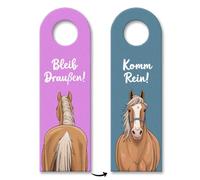 speecheese Rimani fuori vieni dentro cavalli porta ciondolo divertente per porta e stanza - accessorio divertente
