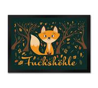 speecheese Zerbino in 35 x 50 cm con simpatica volpe nella foresta e in autunno - Grotta di volpe come regalo in design fumetto per bambini o adulti che amano la vostra stanza come una grotta di volpe