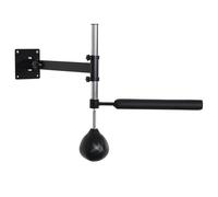 Speed Bag a Parete per Boxe e MMA ad Altezza Regolabile con Asta 79x72x20 cm in Acciaio e PU Nero