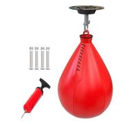 Speed Bag - Palla da boxe | Sacco da boxe | Attrezzatura da allenamento per boxe, portatile, girevole, per palestra, boxe, sport, penzolante, a forma di pera, per allenamento fitness MMA Reflex