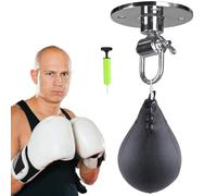 Speed Bag - Palla di pera, velocità della boxe - Kit rotativo | Punzonatrice per allenamento, sacca regolabile per uomini e donne, attrezzatura da allenamento per fitness e miglioramento dei riflessi