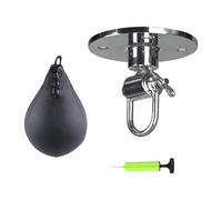 Speed Bag - Set da boxe regolabile e girevole, con bersaglio in pelle a pera, attrezzatura per l'allenamento dei riflessi, kit per allenamento a casa, palestra, coordinazione occhio-mano, per uomini