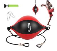 Speed Ball da boxe - Pelle PU resistente con corde elastiche | Borsa da allenamento Reflex, Punching Earth Pear, kit di attacco MMA per attrezzature fitness per allenamento a casa in palestra