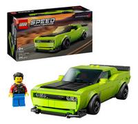 LEGO Speed Champions Sports Car Dodge Challenger SRT Hellcat - Modellino di Auto da Corsa - Macchina Giocattolo con Minifigure del Pilota - Regalo da Collezione per Bambini da 9 Anni - 77237