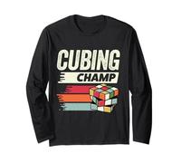 Speed Cube Puzzle Campione Cubing Maglia a Manica
