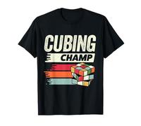 Speed Cube Puzzle Campione Cubing Maglietta