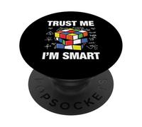 Speed Cube Puzzle Cubing Fidati di me sono intelligente PopSockets PopGrip Adesivo