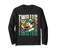 Speed Cube Puzzle Cubing per bambini Vintage Twisted Maglia a Manica