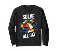 Speed Cube Puzzle Cubing Risolvi tutto il giorno Maglia a Manica