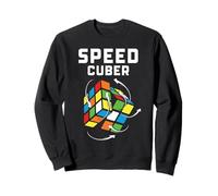 Speed Cuber Puzzle, risolutore di cubi, Design a Freccia Girevole Felpa