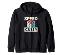 Speed Cuber Puzzle, risolutore di cubi, Design a Freccia Girevole Felpa con Cappuccio