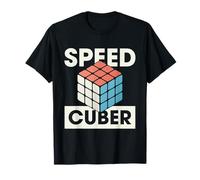 Speed Cuber Puzzle, risolutore di cubi, Design a Freccia Girevole Maglietta