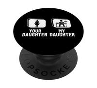 Speed Cuber Tua figlia Mia figlia Divertente Speed Cubing PopSockets PopGrip Adesivo