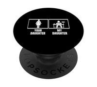Speed Cuber Tua figlia Mia figlia Divertente Speed Cubing PopSockets PopGrip Adesivo