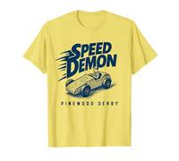 Speed Demon! Funny Pinewood Derby Retro Cub Scouts Maglietta
