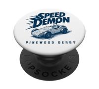 Speed Demon! Funny Pinewood Derby Retro Cub Scouts PopSockets PopGrip Adesivo