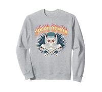 Speed Demon Hot Rod Skull per Gli Appassionati di Corse da Uomo Felpa, Unisex per Adulti, Grigio Melange, M