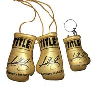 SPEED FROG Anthony Joshua - Set di mini guantoni da boxe e portachiavi, con stampa autografata, regalo per uomini e donne (AnthonyJoshua)