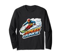 Speed Junkie Sci Alpino Sciatore dipendente dal Divertimento degli Amanti dello Sci Maglia a Manica