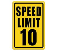Speed Limit 10 Targa in alluminio 20,3 x 30,5 cm, decorazione da parete, per interni ed esterni